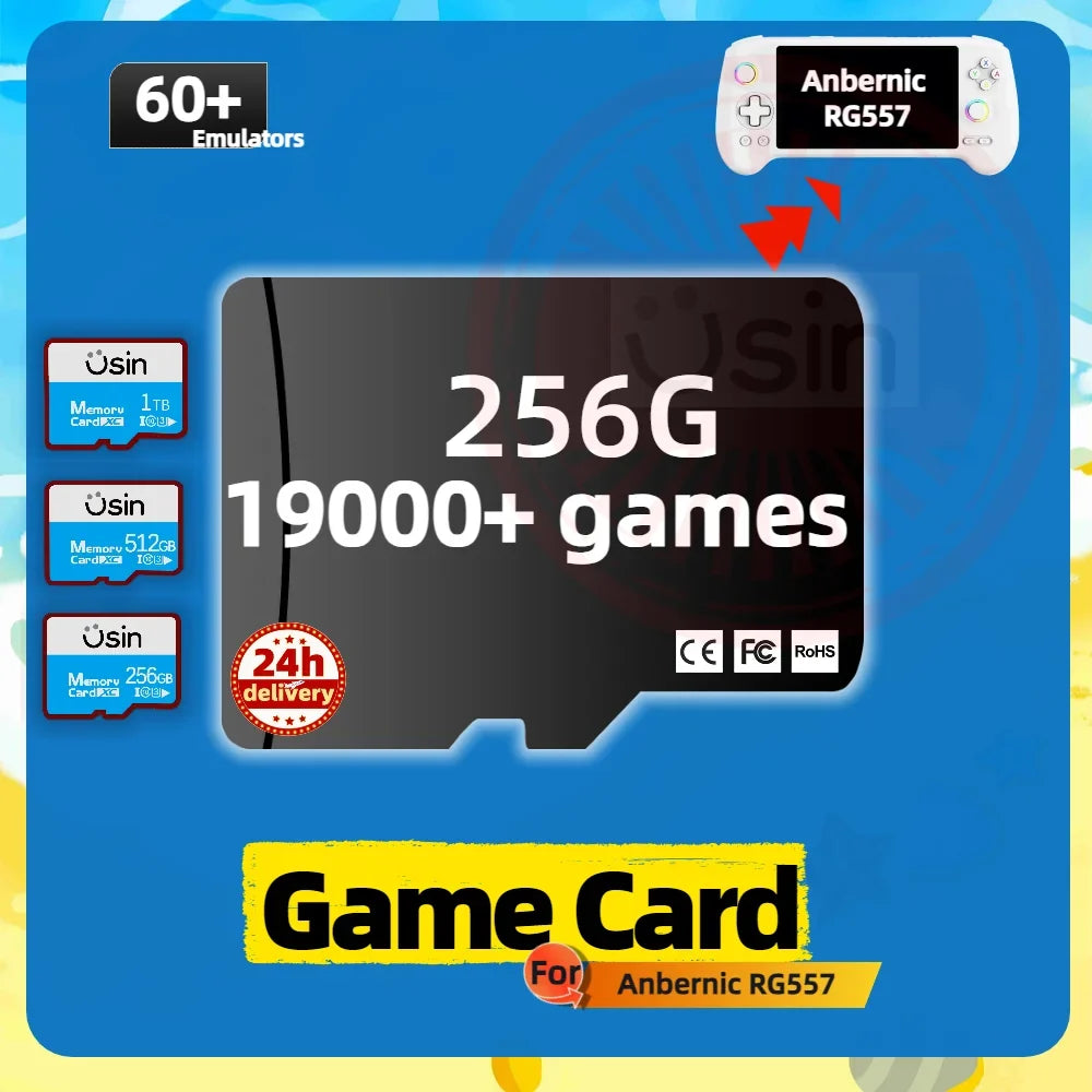 SD Card for Anbernic RG557, Wii U Wii DC SS 60+ Platform Games