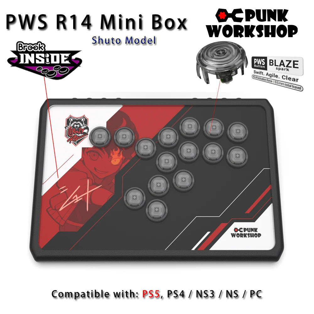 Punk Workshop PWS R14 Gachikun Leverless Controller, PC/PS5