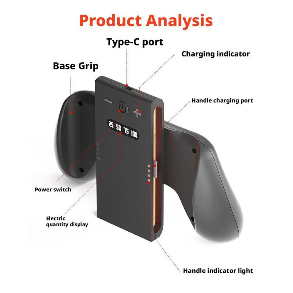 Nintendo Switch 2 Joycon 2000mAh Charging Grip Bracket Dock