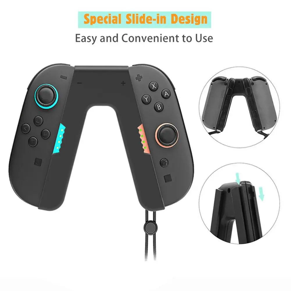 Joy-Con Grip for Nintendo Switch 2, V-Shaped Magnetic Bracket