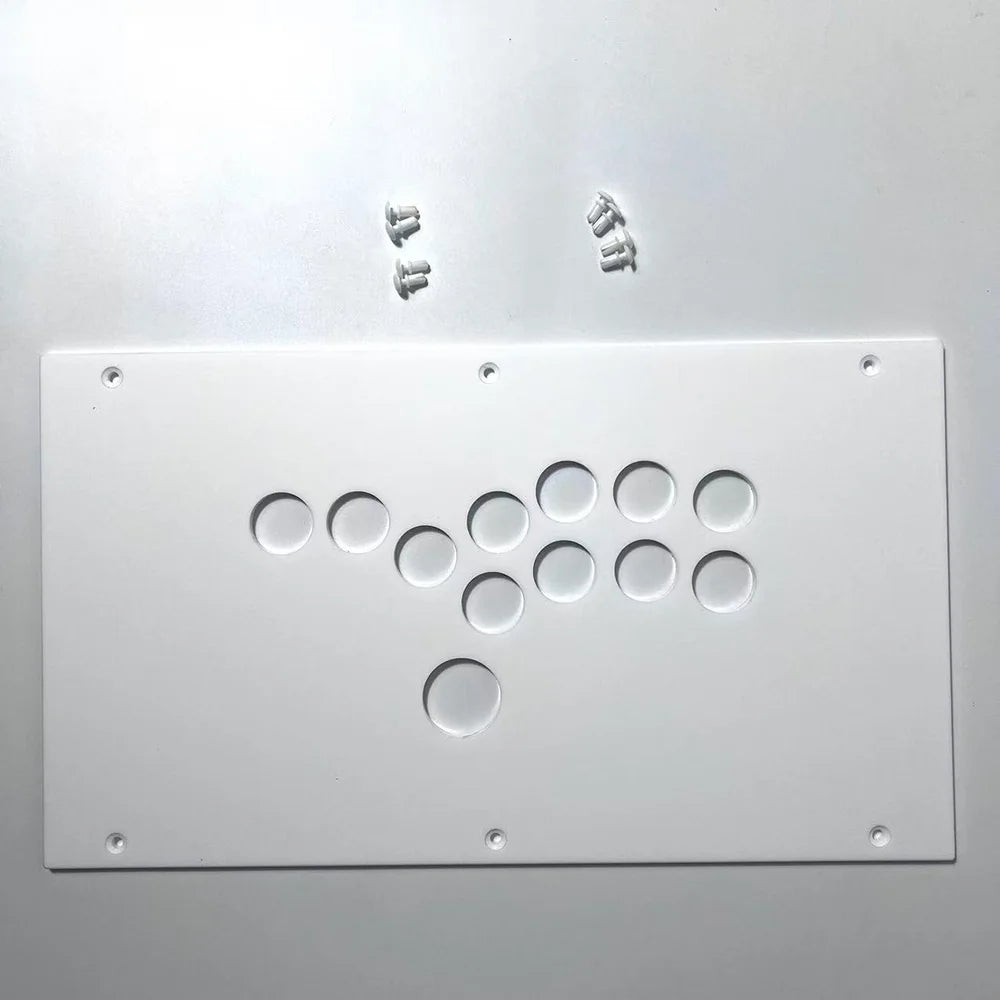 Arcade Controller DIY Panel FightBox Custom Panel F Series 35cm x 20cm Hitbox Style Transparent Glossy Frosted Panel with Screws