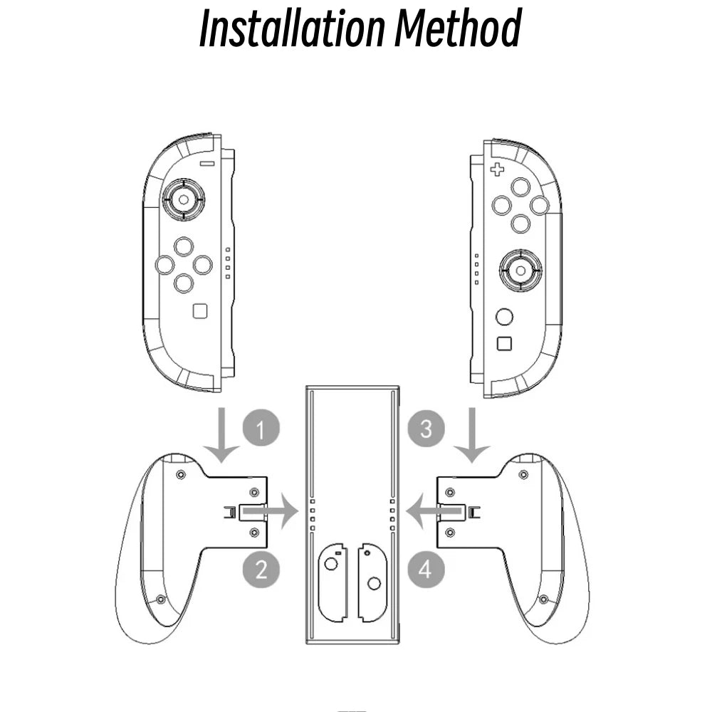 Gaming Grip Handle Controller Grip for NS2 Gamepads Handle Bracket Support Holder For Switch 2 Joy Con Plastic Handle Bracket