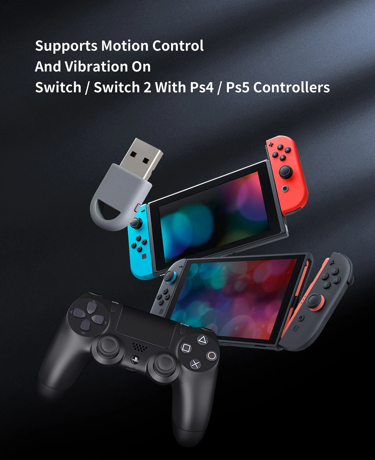 GuliKit Hyperlink 2 Adapter for PS5 Controller, Switch, PC