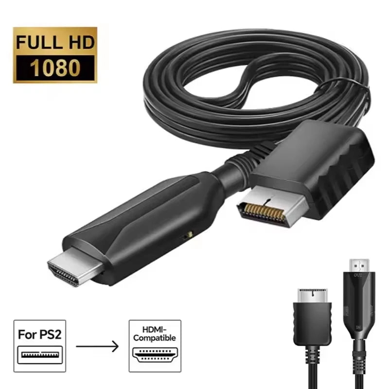 PS2 HDMI Converter Adapter 1080P for PS1/PS2 HDTV Display