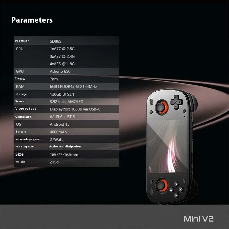 Retroid Pocket Mini V2 Handheld, 3.92 Inch 8:7 OLED Android