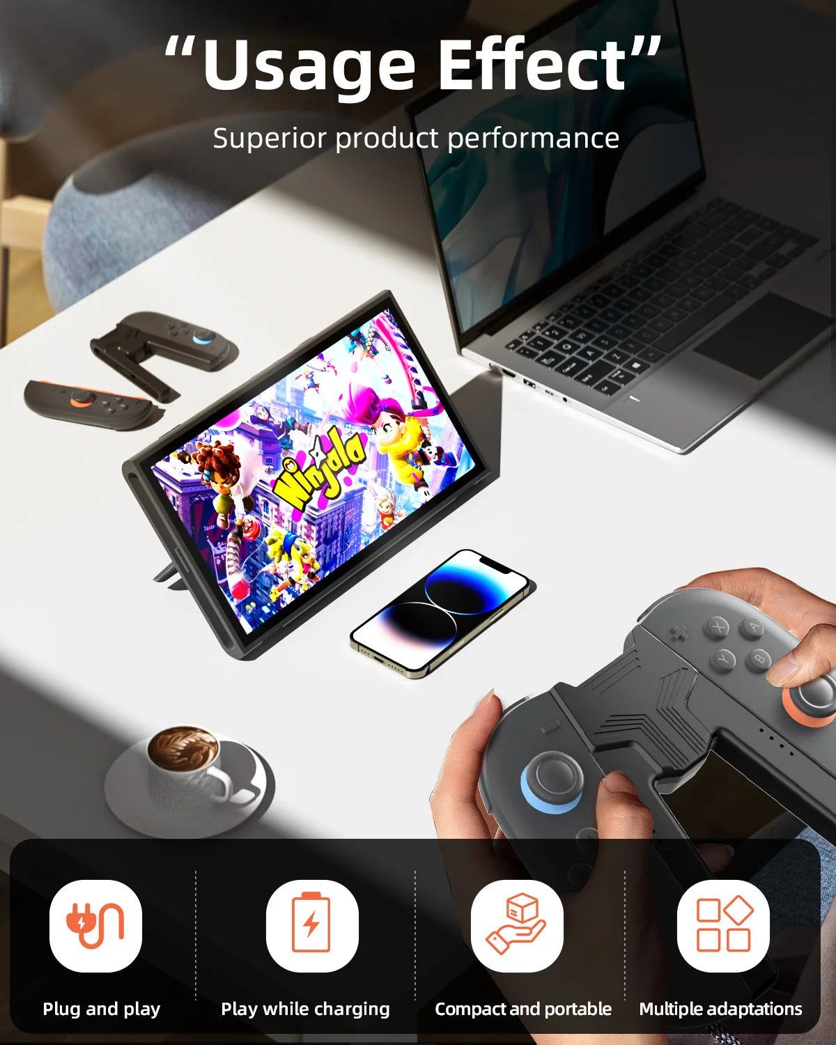 AOLION Charging Grip for Nintendo Switch 2 & Switch 1 Joycon