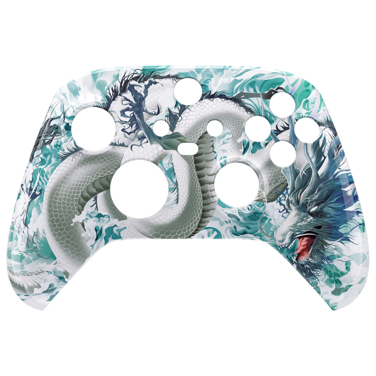 eXtremeRate Custom Pattern Part Faceplate, Soft Touch Grip Front Housing Shell Case for Xbox Series X/S (Xbox Core) Controller