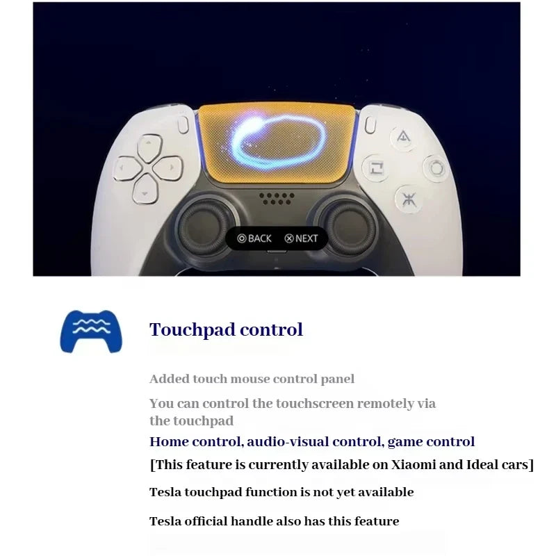 For Tesla Model 3 Y/S/X  Vibration Bluetooth Game Controller Rgb Wireless Bluetooth Direct Connect Touchpad Control Controller