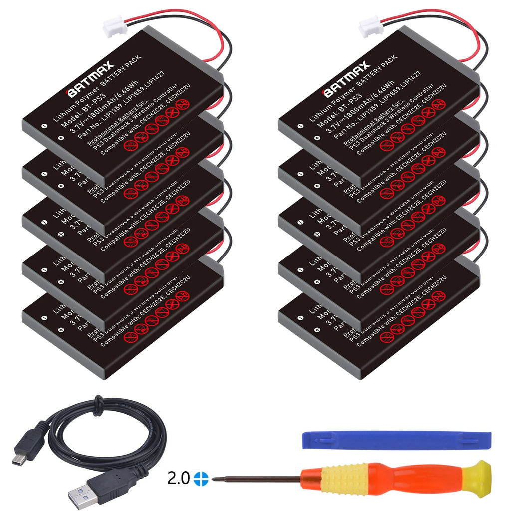Batmax 1800mAh PS3 Controller Battery LIP1359 LIP1859 LIP1427