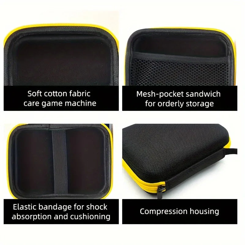 Universal Game Console Carrying Case，Compatible with Anbernic RG35XX RG353V RG353VS，Protective Travel Bag with Accessory Storage