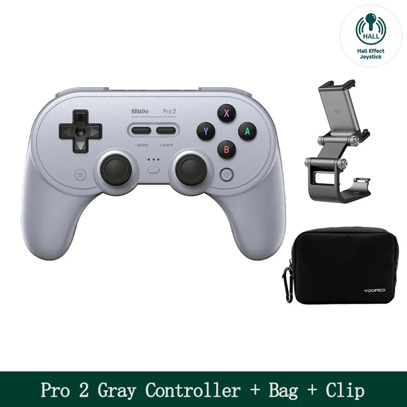 8BitDo Pro 2 Bluetooth Gamepad with Hall for Switch, PC, Android