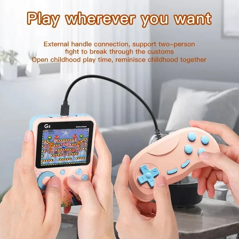 G5 3inch High-Defination Retro Handheld Game Console Supports TV built in 500 video Games