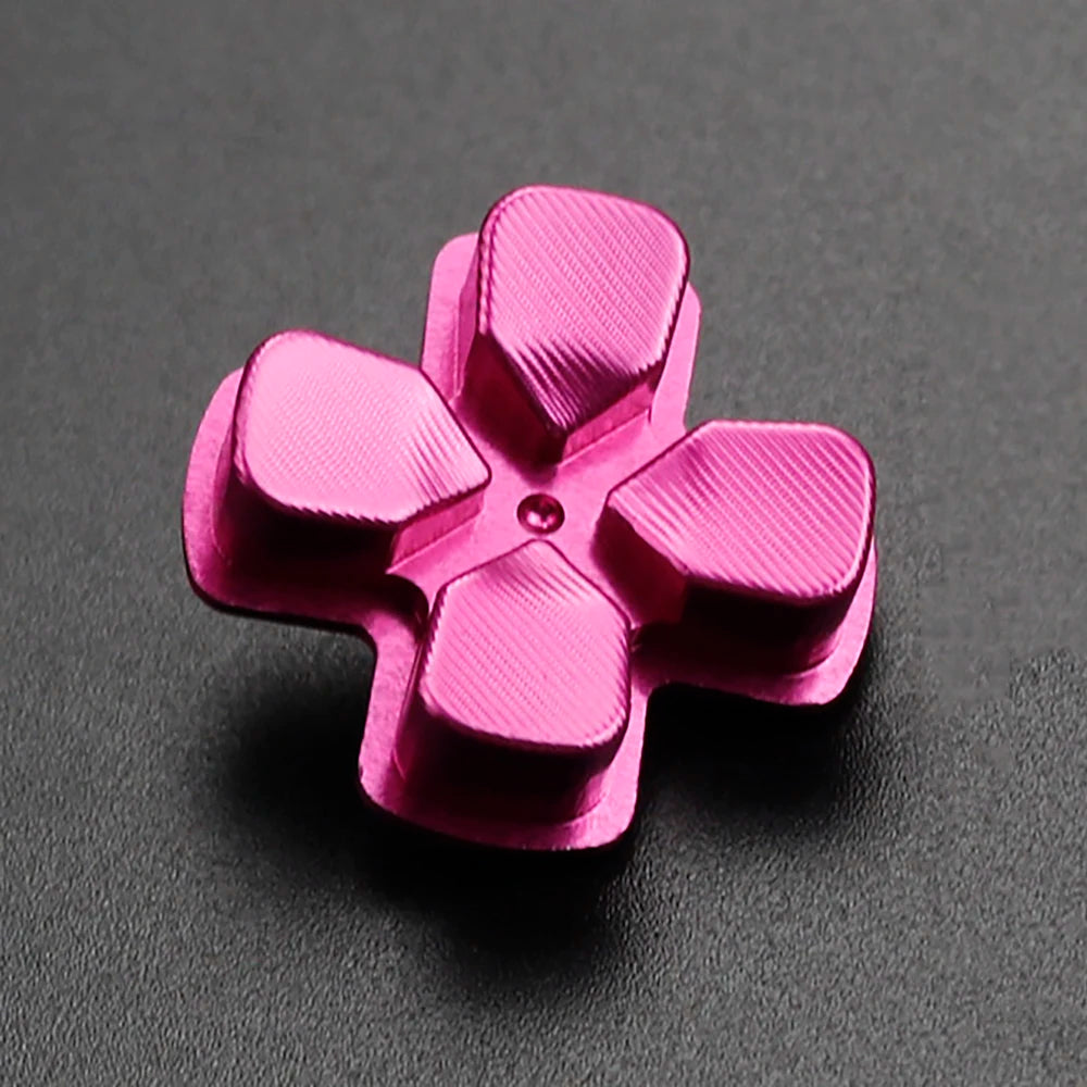 PS4 Thumb Grip Metal Thumb Grips Aluminum Replacement ABXY Bullet Buttons Thumbsticks Chrome D-pad for PS4 SLIM PRO Controller