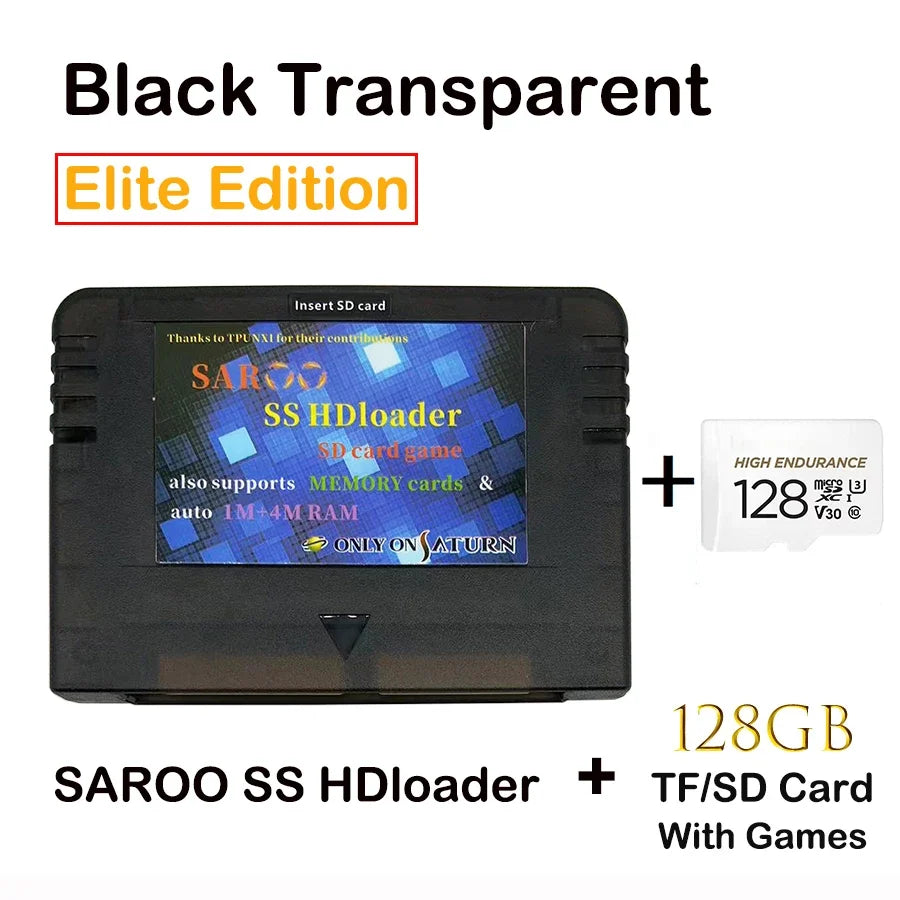 2025 Newest V0.7 SAROO SS HDloader Game Reader Cartridge Card Support SD TF Menory Cards Play Games Without CD for Saturn System