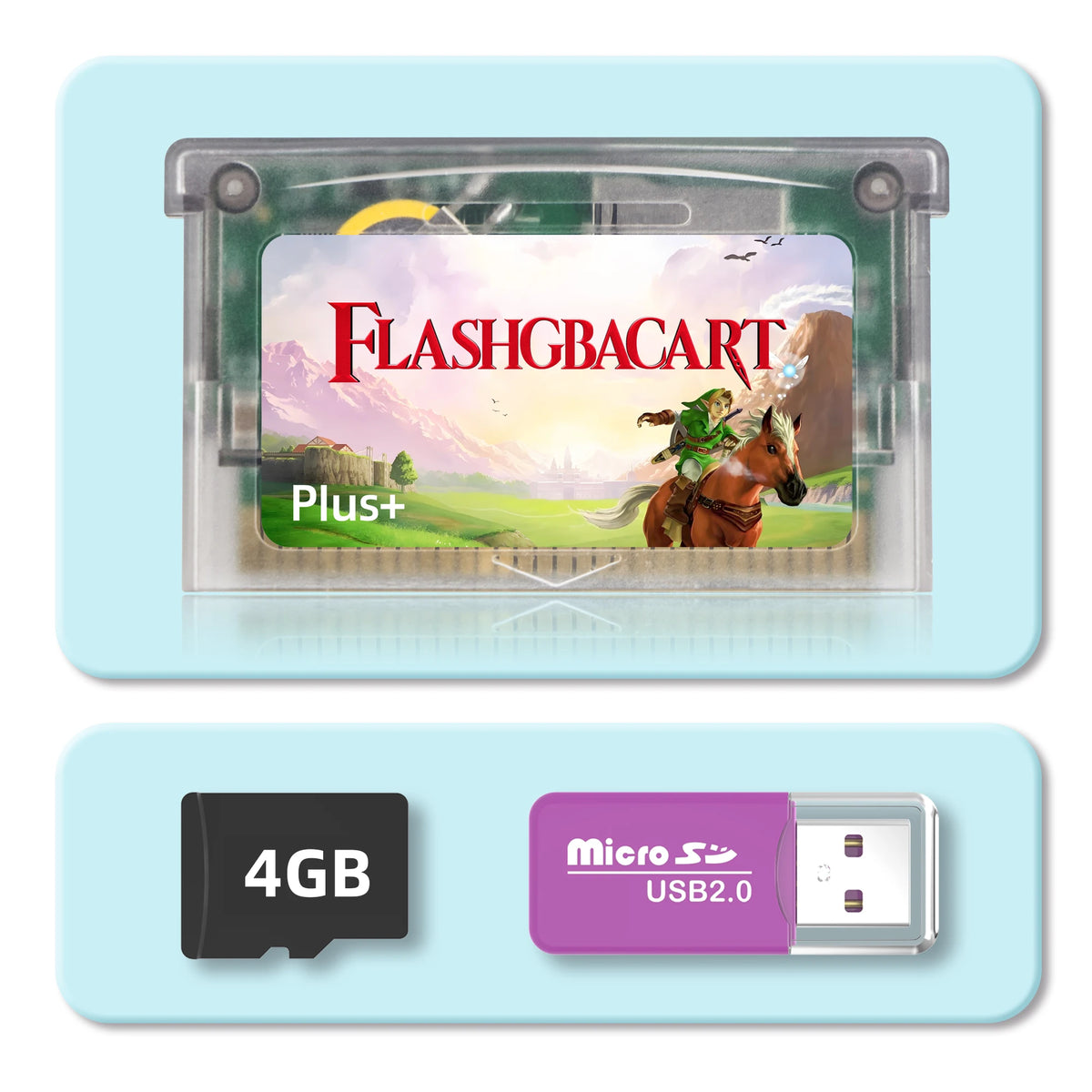 REMANK Flash GBA Cart V1.5 with RTC & 100+ Retro Games for GBA SP