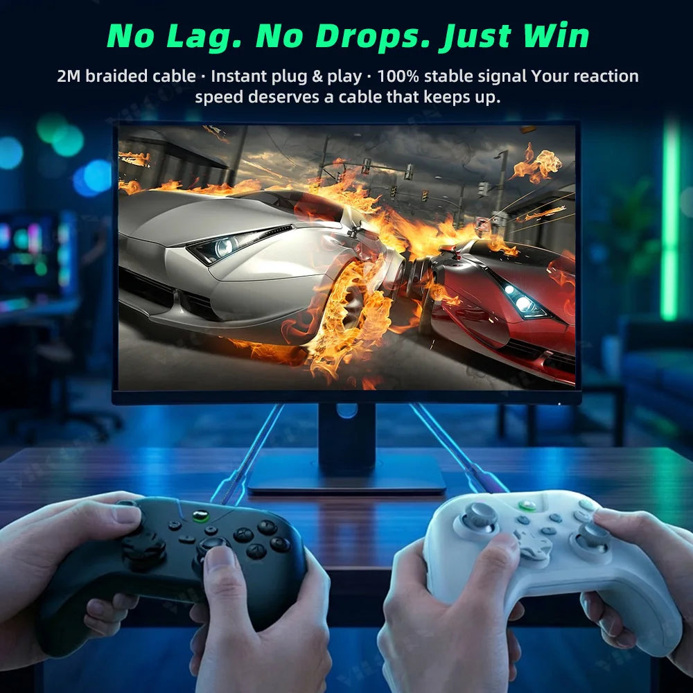 VILCORN Wired Gaming Controller for PC Gamepad Hall Joystick for PS3/PS4 Console Android Switch1/2 with Dual Vibration TURBO