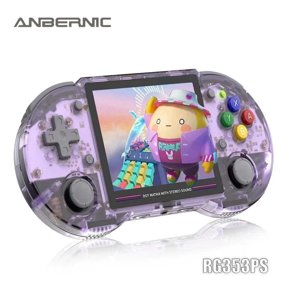 ANBERNIC RG353PS Retro Handheld Game Console 3.5'' IPS Screen Linux OS RK3566 64bit Game Player Built in 3500mAh Battery