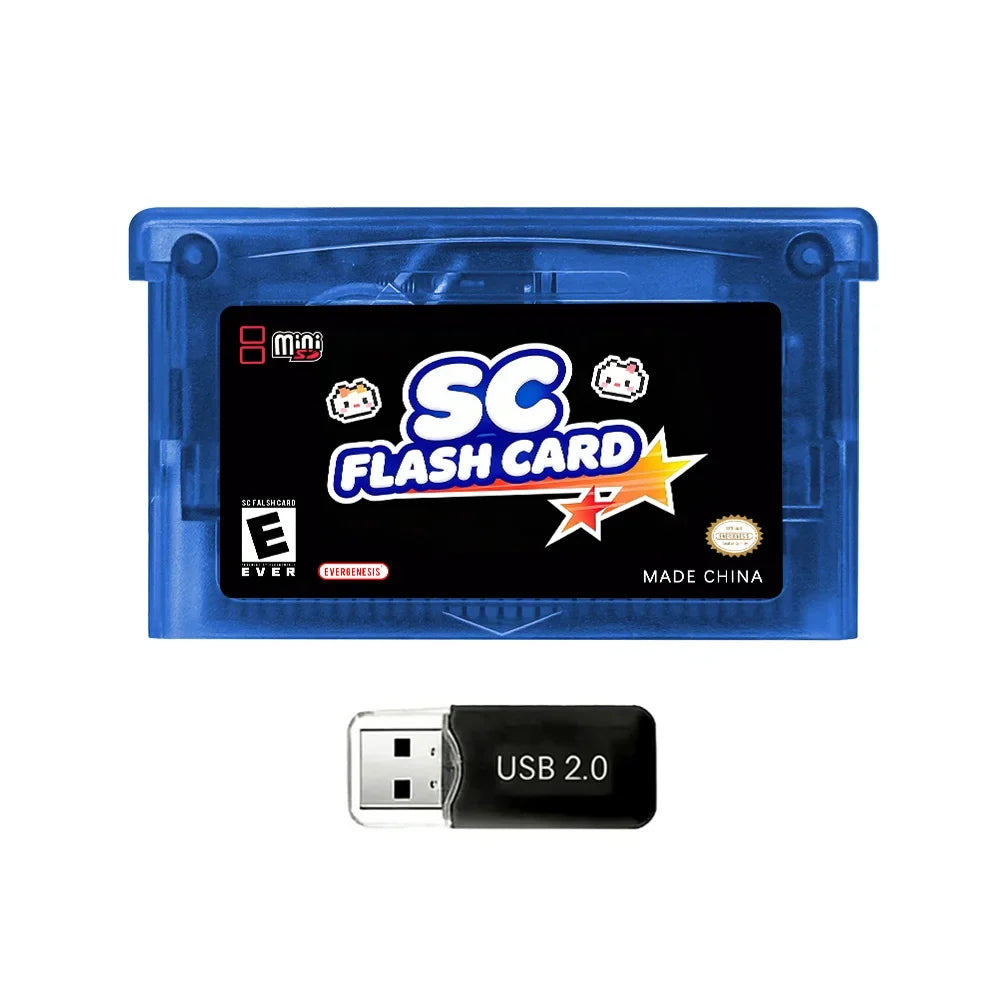DGETG SCFW V2.0 GBA/GBC Flash Cart, 5000+ Retro Games, 8G TF