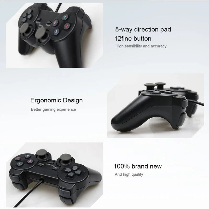 Wired USB PC Game Controller for Windows XP/7/8/10 Laptop