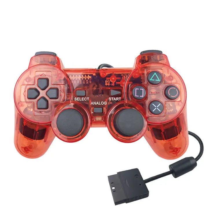 9 Colors Wired Gamepad for Sony PS2 Console, Dual Vibration