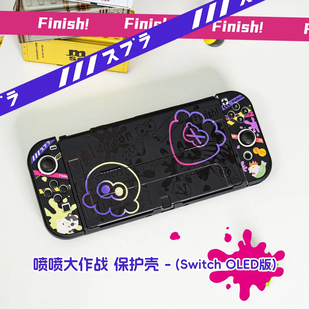Anime Splatoon Transparent Case for Nintendo Switch 2 OLED NS Split Joy-Con Controller Cases Dock Cover Game Console Accessories