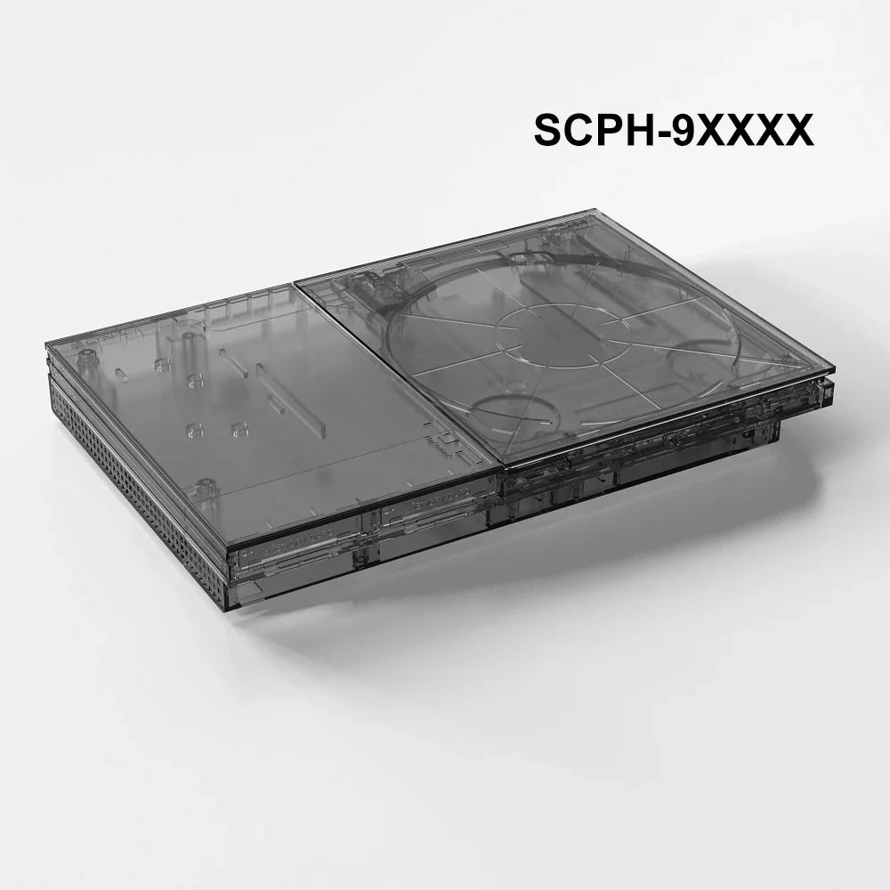 Bitfunx PS2 Slim Transparent Replacement Shell Case 7W 9W