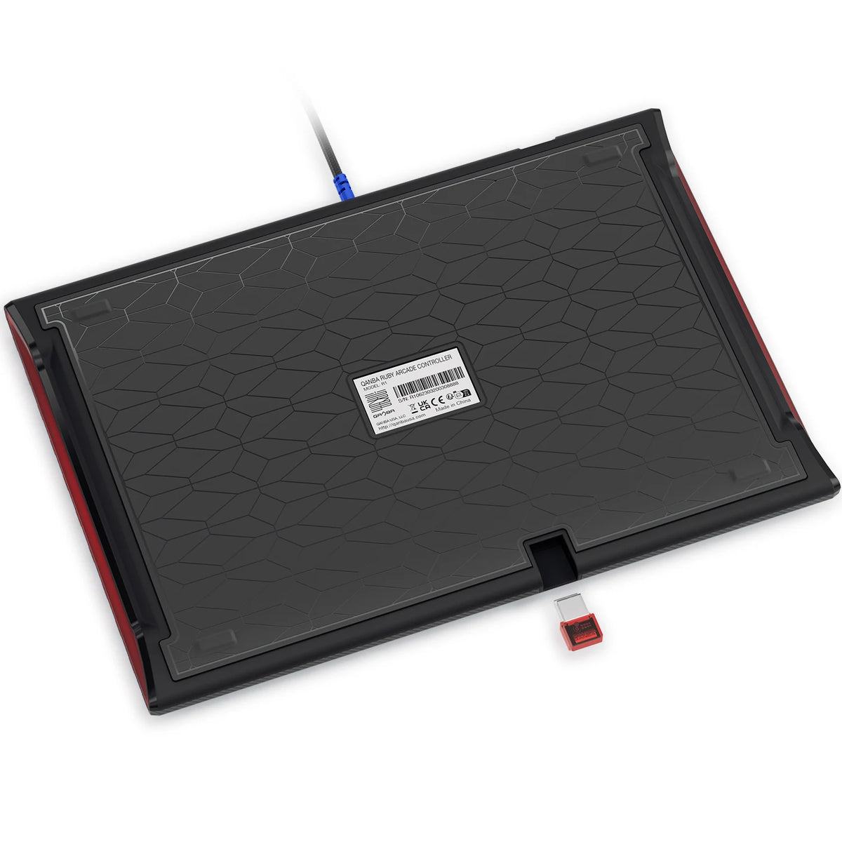 Qanba Ruby Leverless Arcade Super Wireless Arcade Controller 2.4G Wireless Connection Storage Bag for Android PC Steam