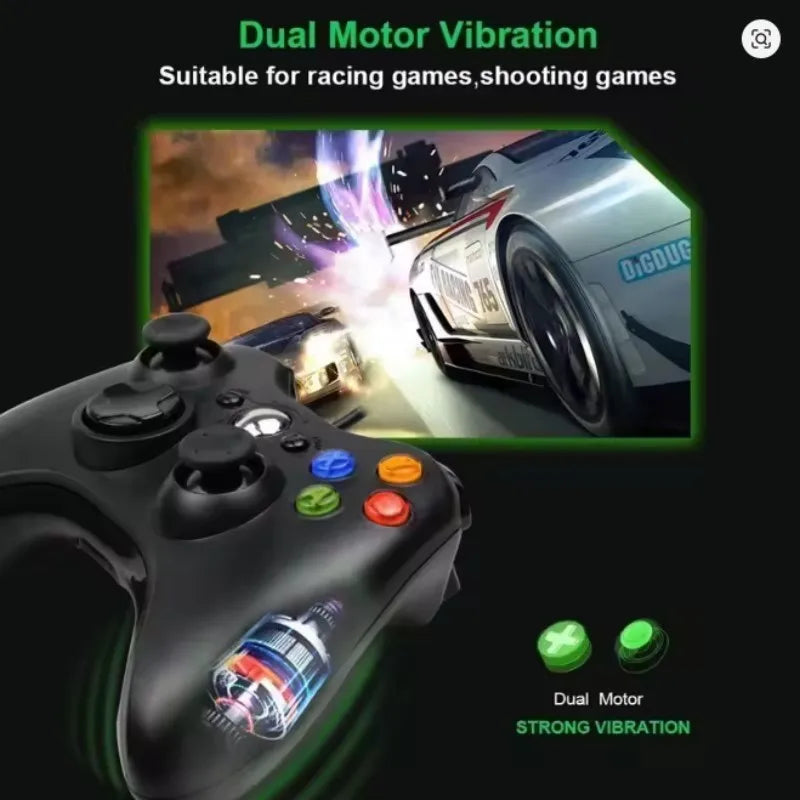 USB Wired Controller for Xbox 360 & PC, Dual Vibration
