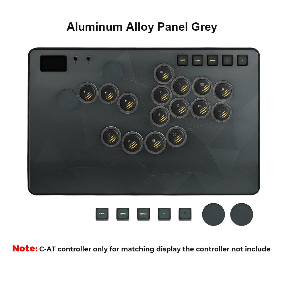 Haute42 C-AT Magnetic Aluminum Alloy Panel With Laser-Etched Diamond Pattern For Hauyepad C-AT Controller Replaceable Panel