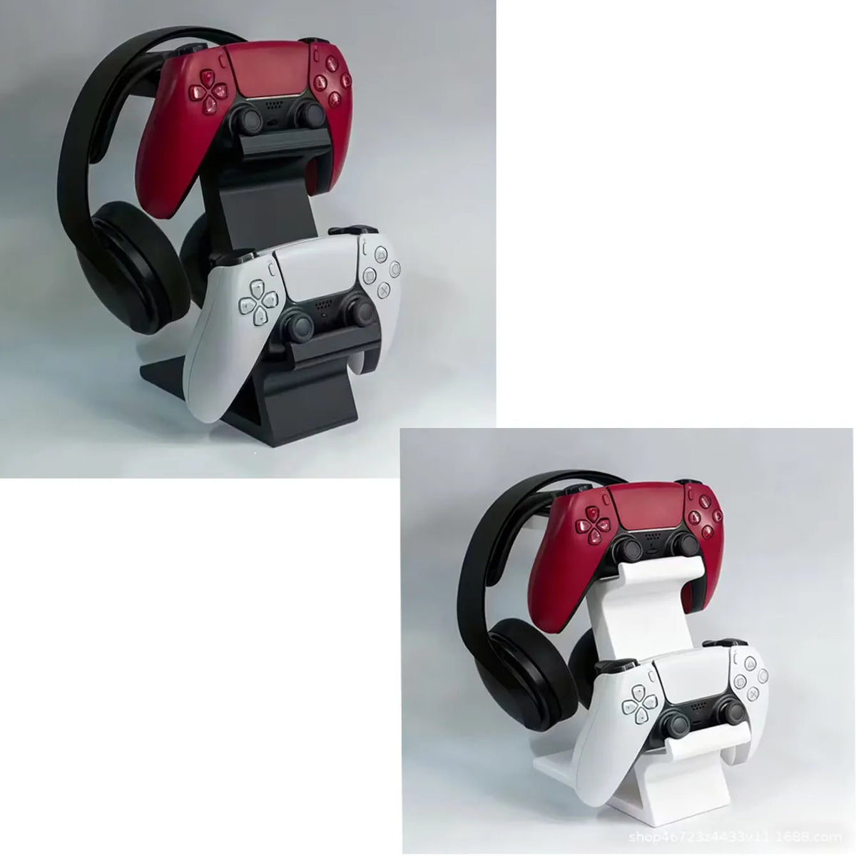 3D Printed Game Controller Headphone Integrated Stand Universal Standing Stand for PS4/PS5/XBOX Controller Headphone