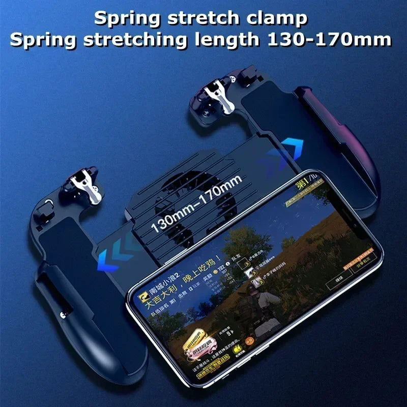 H5 Mobile Phone 4-Finger Gamepad Cooling Fan, iPhone Android