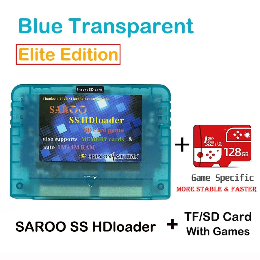 2025 Newest V0.7 SAROO SS HDloader Game Reader Cartridge Card Support SD TF Menory Cards Play Games Without CD for Saturn System