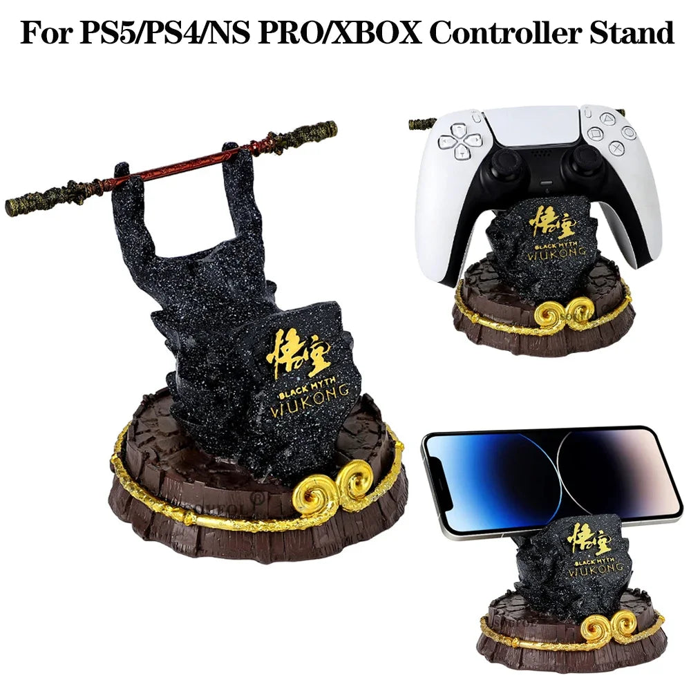 Game Controller Stand with Ruyi Golden Cudgel Wukong Theme Universal Gamepad Base for PS5/xbox/NS/Switch Pro Game Handle Bracket