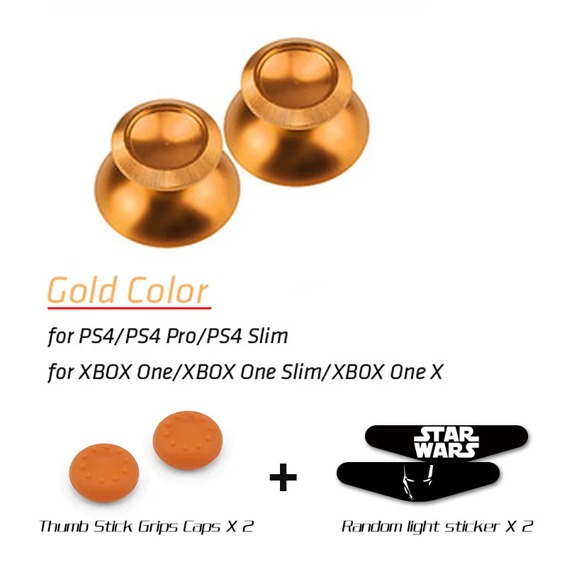 Data Frog Metal Thumbsticks for PS4 Slim/Pro, Xbox One Slim