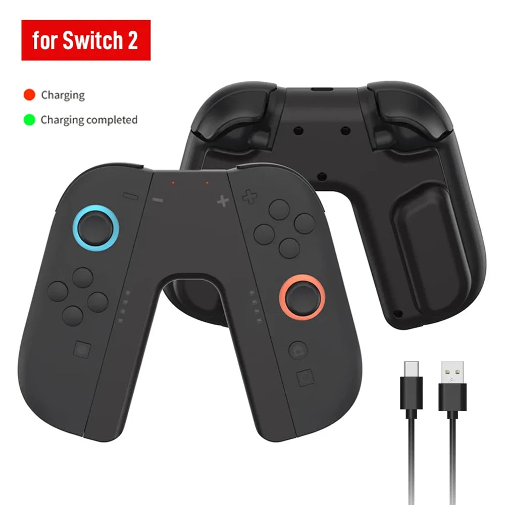 Charger Grip Bracket for Switch 2 Joystick Controller Grip Handle Portable Charging Station for NS Switch 2 Gaming Accessories