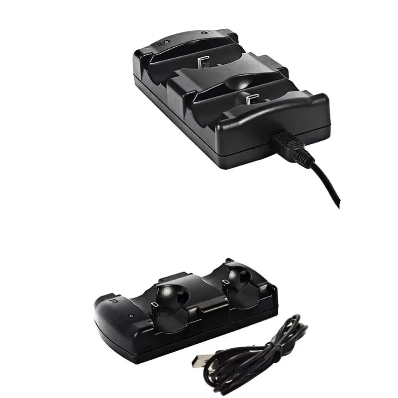Dual USB Charger Dock for PS3 Controllers with Red, Green Lights