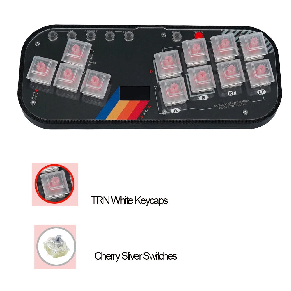 Mini HitBox Controller SOCD Arcade Stick Keyboard RGB Cherry Switch For PC Android PS4 Misterfpga