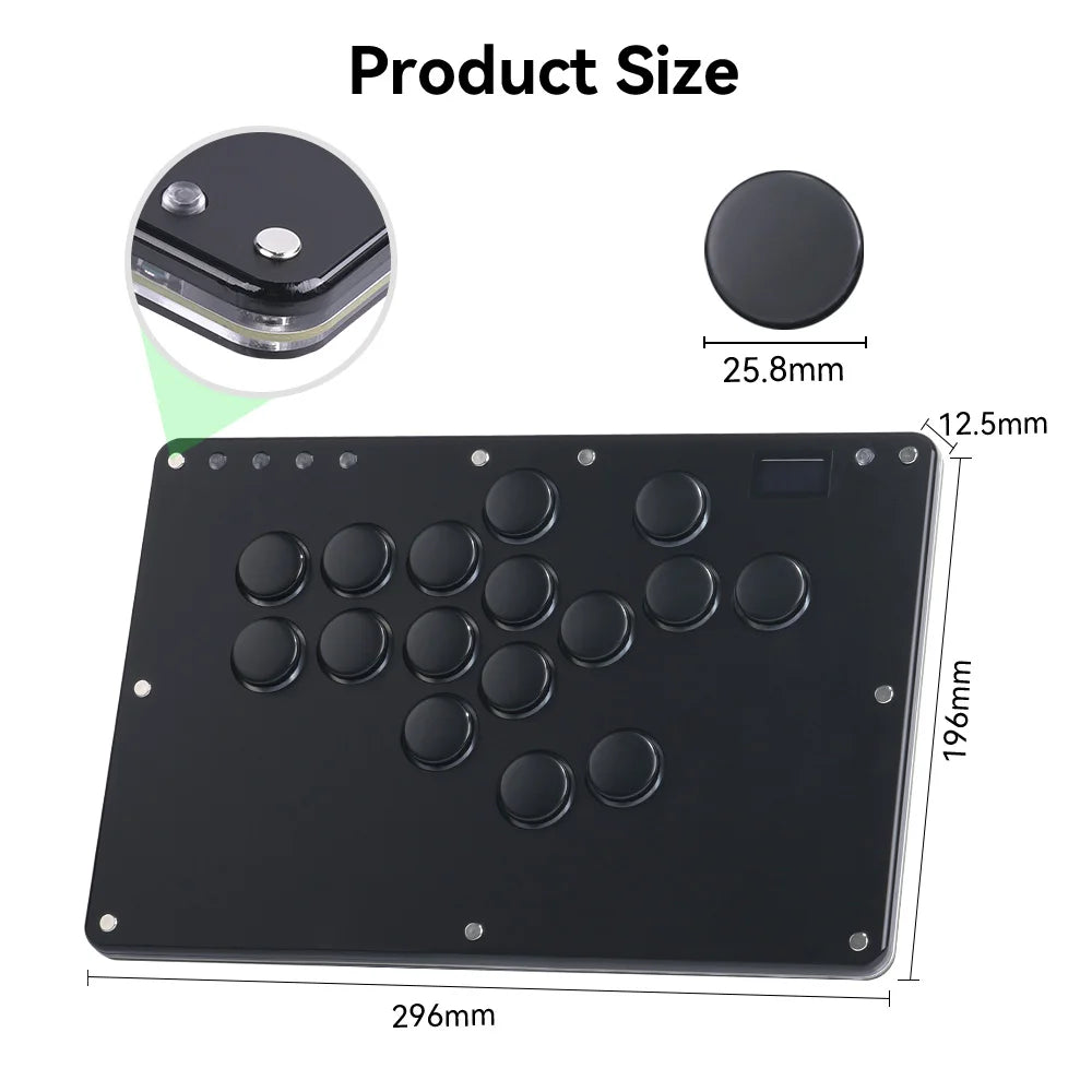 Haute42- COSMOX Anniversary Fighting Gaming Joystick Arcade Leverless Controller For PC/ PS4/PS5 XBOX Switch Hitbox Stick
