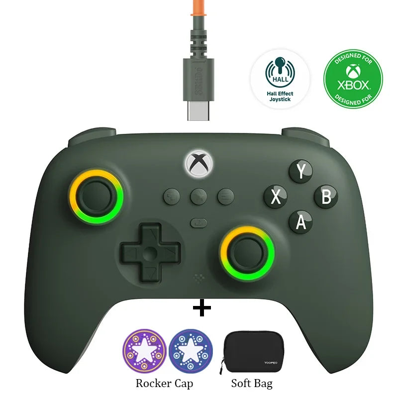 8BitDo Ultimate C Wired Xbox Controller with RGB Fire Ring