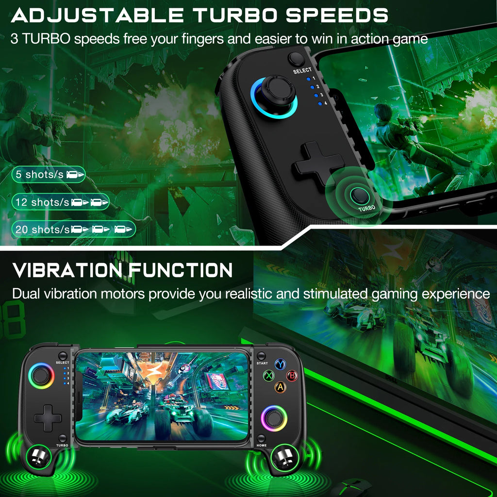 BEBONCOOL Telescopic Bluetooth Game Controller for Android iPhone