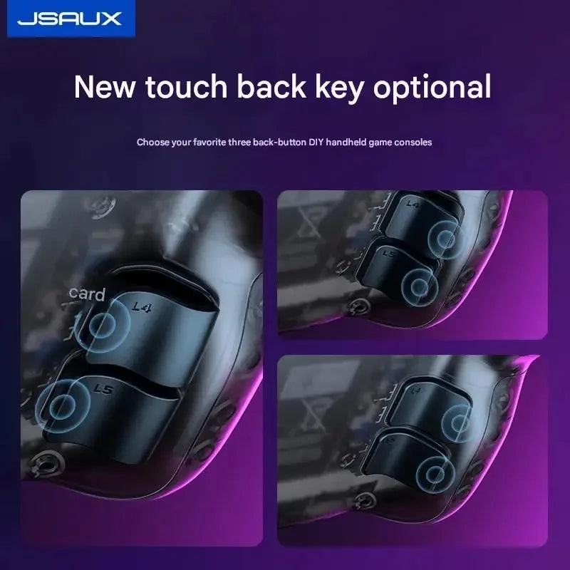 JSAUX Steam Deck Transparent Rear Cover, Open Hole, OLED/LCD