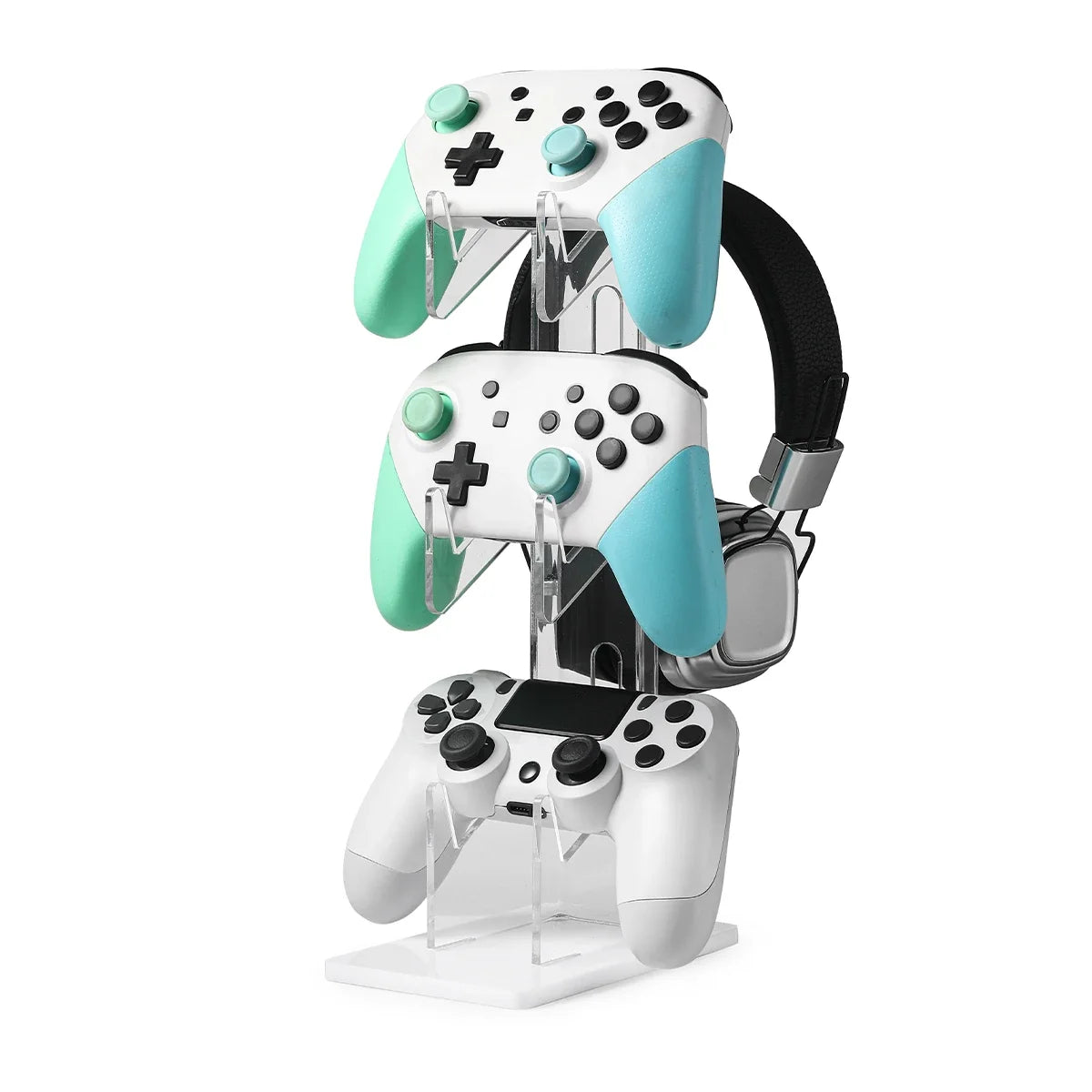 Three layer gaming controller headphone universal stand suitable for Xbox, PS4, PS5, Switch controller