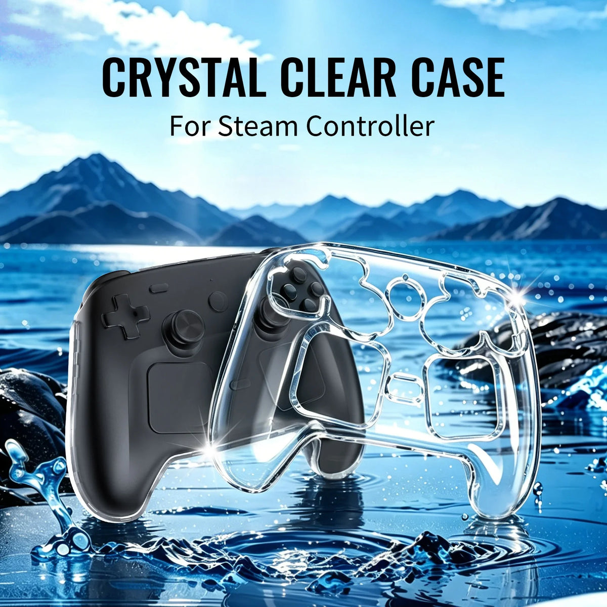 Transparent PC Hard Case for Steam Controller 2 Crystal Clear Full Protective Cover Anti-Scratch Gaming Controller Accessories