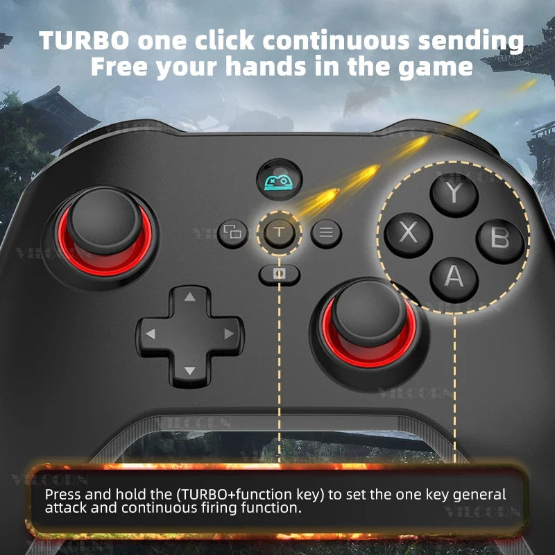 VILCORN FPS Wireless Pro Gamepad Micro Motion Hall Trigger for PC
