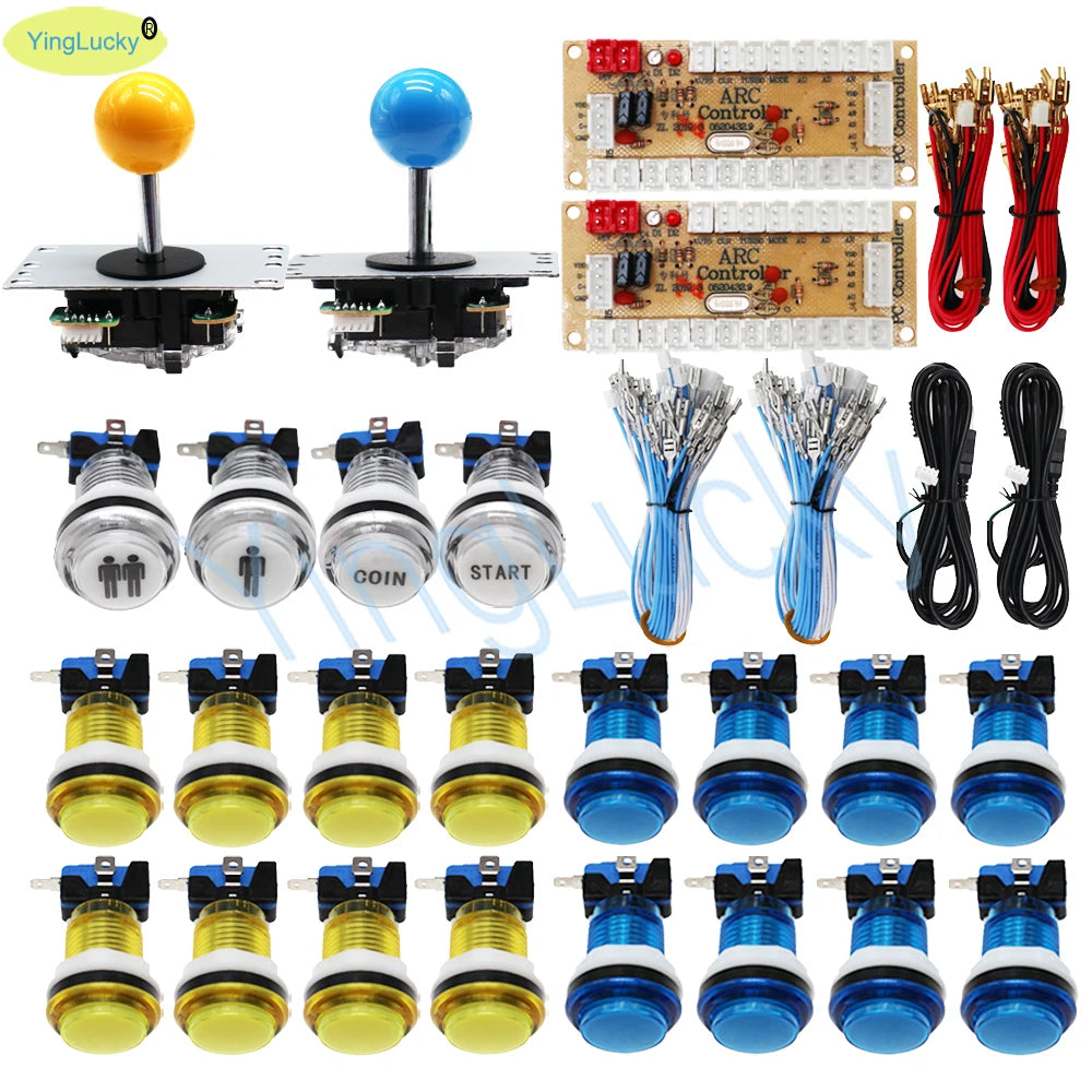 YingLucky 2 Players Arcade Joystick Kit for PC, Raspberry Pi