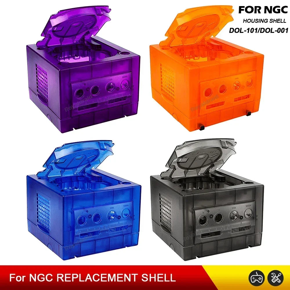 Transparent Black Blue Orange Purple Green White Housing Replacement Shell Case For Nintend Gamecube NGC DOL-001 and DOL-101 Game Accssories