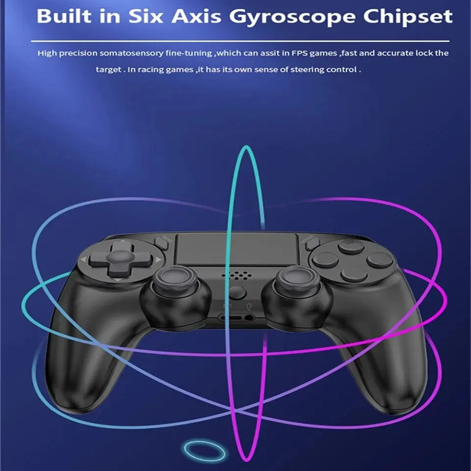 GAMINJA Wireless Gamepad with Six Axis Gyros Dual Vibration Game Controller For PS4 PS3 Game Console Windows 7 8 10 PC Joystick