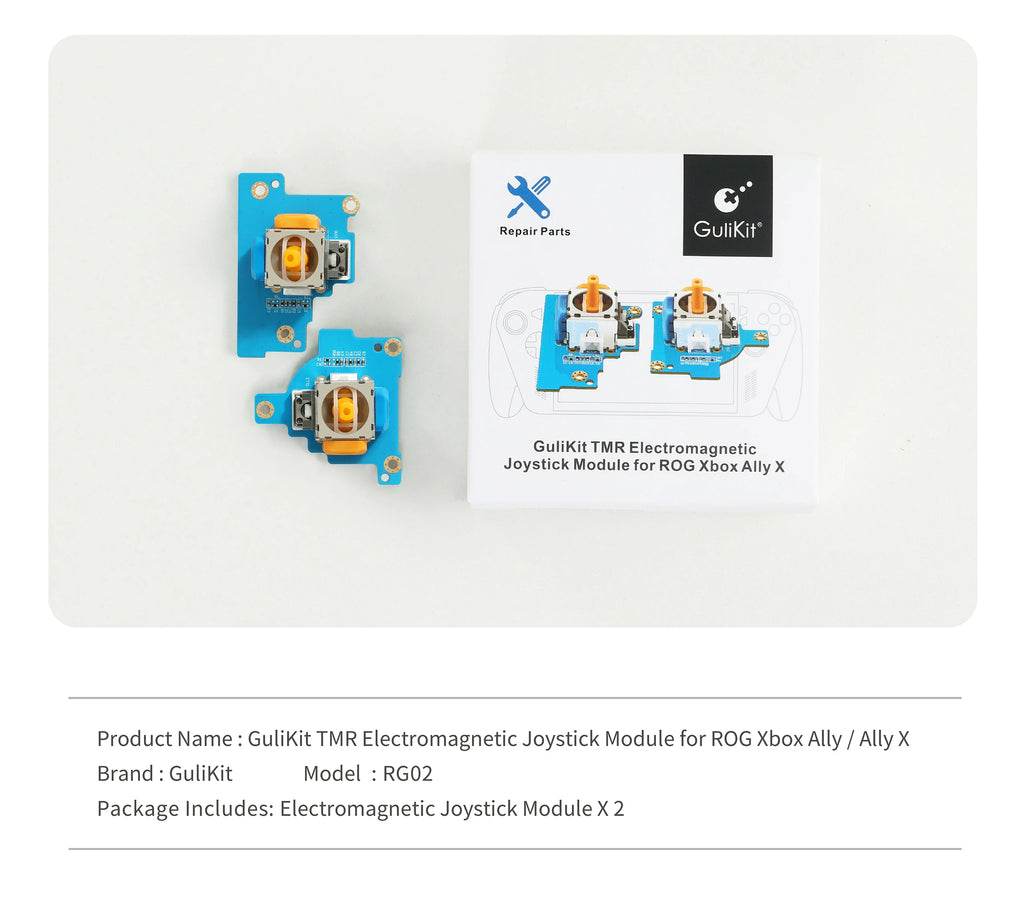 GuliKit TMR Electromagnetic Joystick Module Anti-Drift Stick Repair Replacement for ROG Xbox Ally / Ally X Game Console