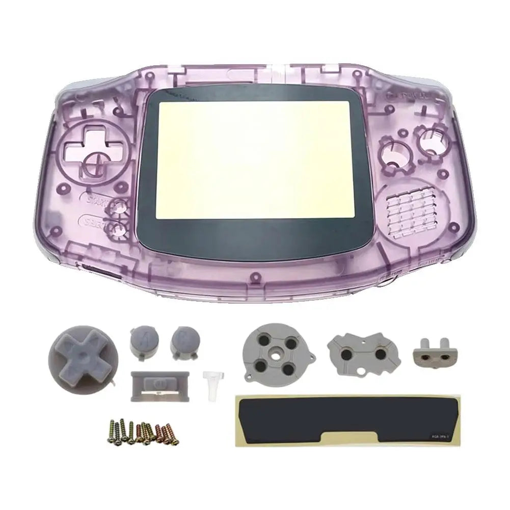 Replacement Full Housing Shell Kit DIY Casing Clear Replacement Shell Full Housing Cover with Buttons Custom For Game Boy GBA