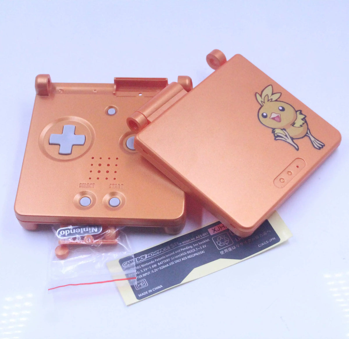 GBA SP (Game Boy Advance SP) Printed DIY Replacement Shell